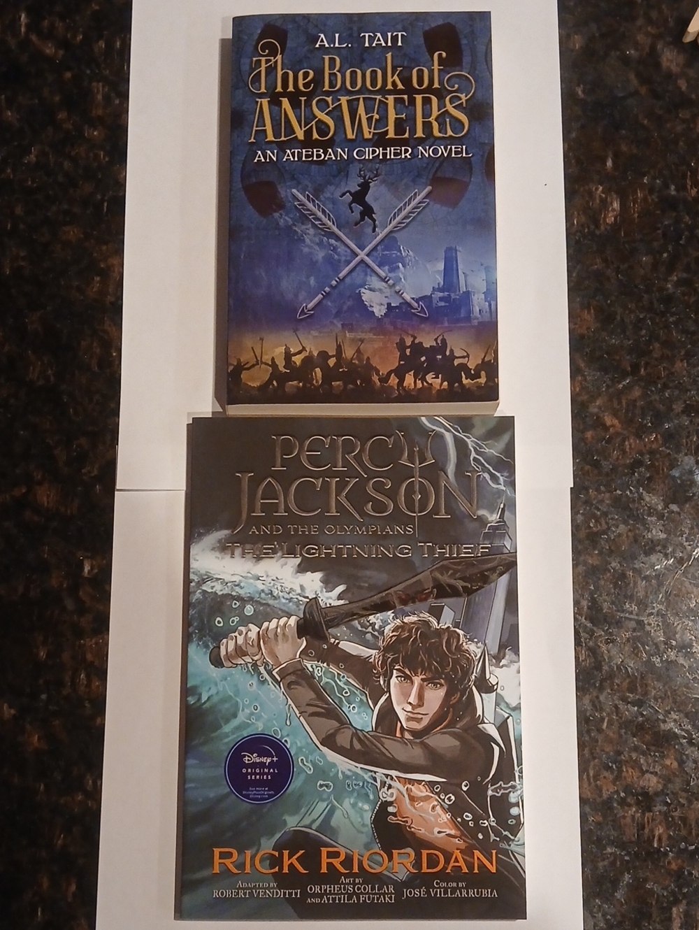 Books ages 9-12 Percy Jackson: Lightning Thief & Tait: Book of Answers